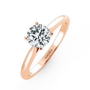 Basic Shiny Cathedral Engagement Ring with Four Prong Setting NCH1501 3