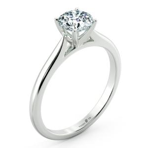 Basic Shiny Cathedral Engagement Ring with Four Prong Setting NCH1501 4