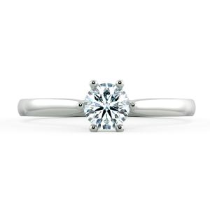 Basic Shiny Cathedral Engagement Ring with Six Prong Setting NCH1503 2