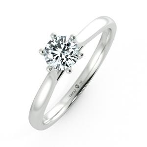 Basic Shiny Cathedral Engagement Ring with Six Prong Setting NCH1503 3