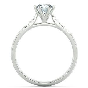Basic Shiny Cathedral Engagement Ring with Six Prong Setting NCH1503 5