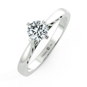 Cathedral Engagement Ring with Pattern Band NCH1508 3
