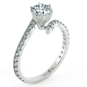 Basic Bypass Twiss Engagement Ring with Eternity Band NCH1704 4
