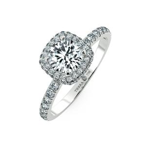 Halo Cushion Engagement Ring with Necklace NCH2009 3
