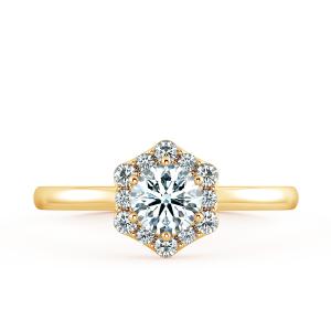 Single Classic Octagonal Halo Engagement Ring NCH2104 2