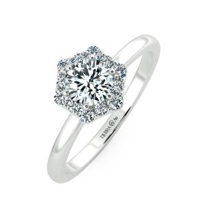 Single Classic Octagonal Halo Engagement Ring NCH2104 3