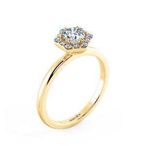 Single Classic Octagonal Halo Engagement Ring NCH2104 4