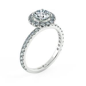Round Halo Engagement Ring with Eternity Band NCH2201 4