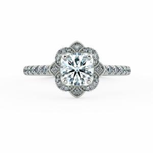Halo Engagment Ring with Gaping Halo and Eternity Band  NCH2202 2