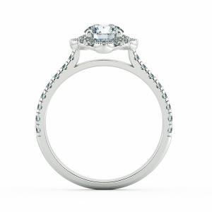 Halo Engagment Ring with Gaping Halo and Eternity Band  NCH2202 5