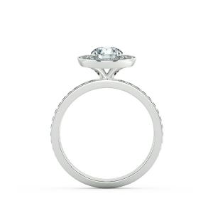 Halo Engagment Ring with Eternity Band and Halo Has Pedestal NCH2203 5