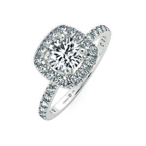 Halo Cushion Engagement Ring with Eternity Band NCH2204 3