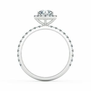 Hexagonal Halo Engagement Ring with Enternity Band NCH2206 5