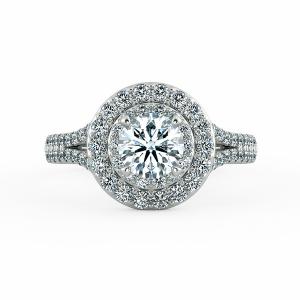 Circle Double Halo Engagement Ring NCH2301 2