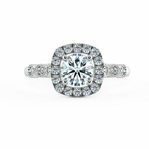 Halo Cushion Engagement Ring with Eternity Band NCH2401 2