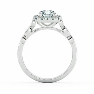 Halo Cushion Engagement Ring with Eternity Band NCH2401 5