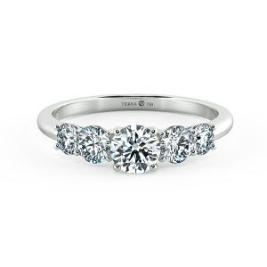 Nhẫn cầu hôn kim cương Fivestone dạng trellis NCH3302 1