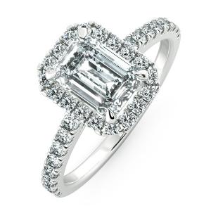 Nhẫn cầu hôn kim cương Halo đai tấm NCH8202 3