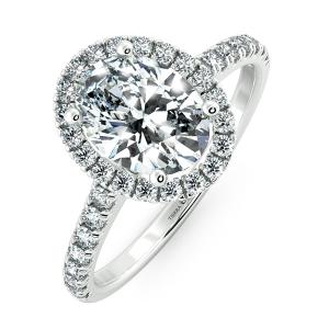 Nhẫn cầu hôn kim cương Halo đai tấm NCH8501 3