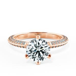 Nhẫn kim cương Tiffany full tấm ở đai & chấu NKC1201 1
