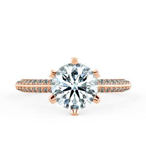 Nhẫn kim cương Tiffany full tấm ở đai & chấu NKC1201 2