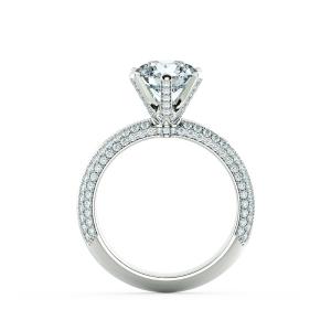 Nhẫn kim cương Tiffany full tấm ở đai & chấu NKC1201 5