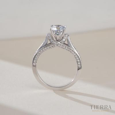 Kiểu nhẫn kim cương đẹp Trellis cách điệu NCH1408