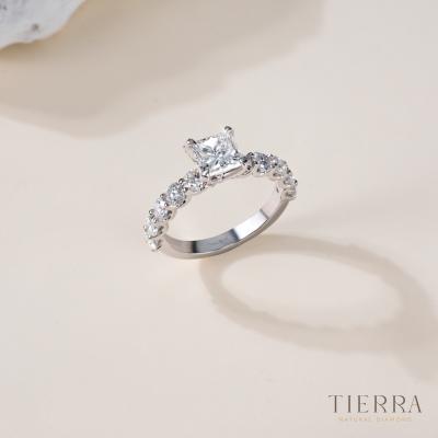 Nhẫn vàng trắng cầu hôn Tierra Diamond