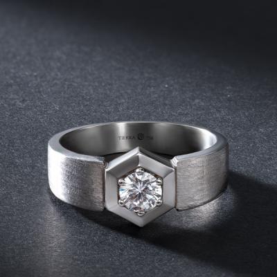 Nhẫn kim cương nam được thiết kế đơn giản