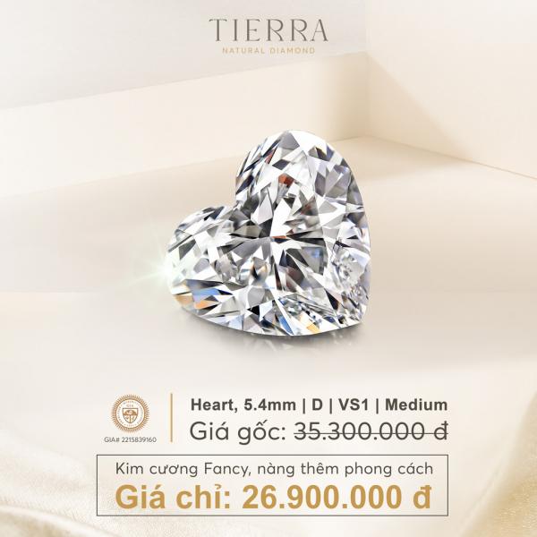 Kim cương Heart, 5.4mm | D | VS1 1