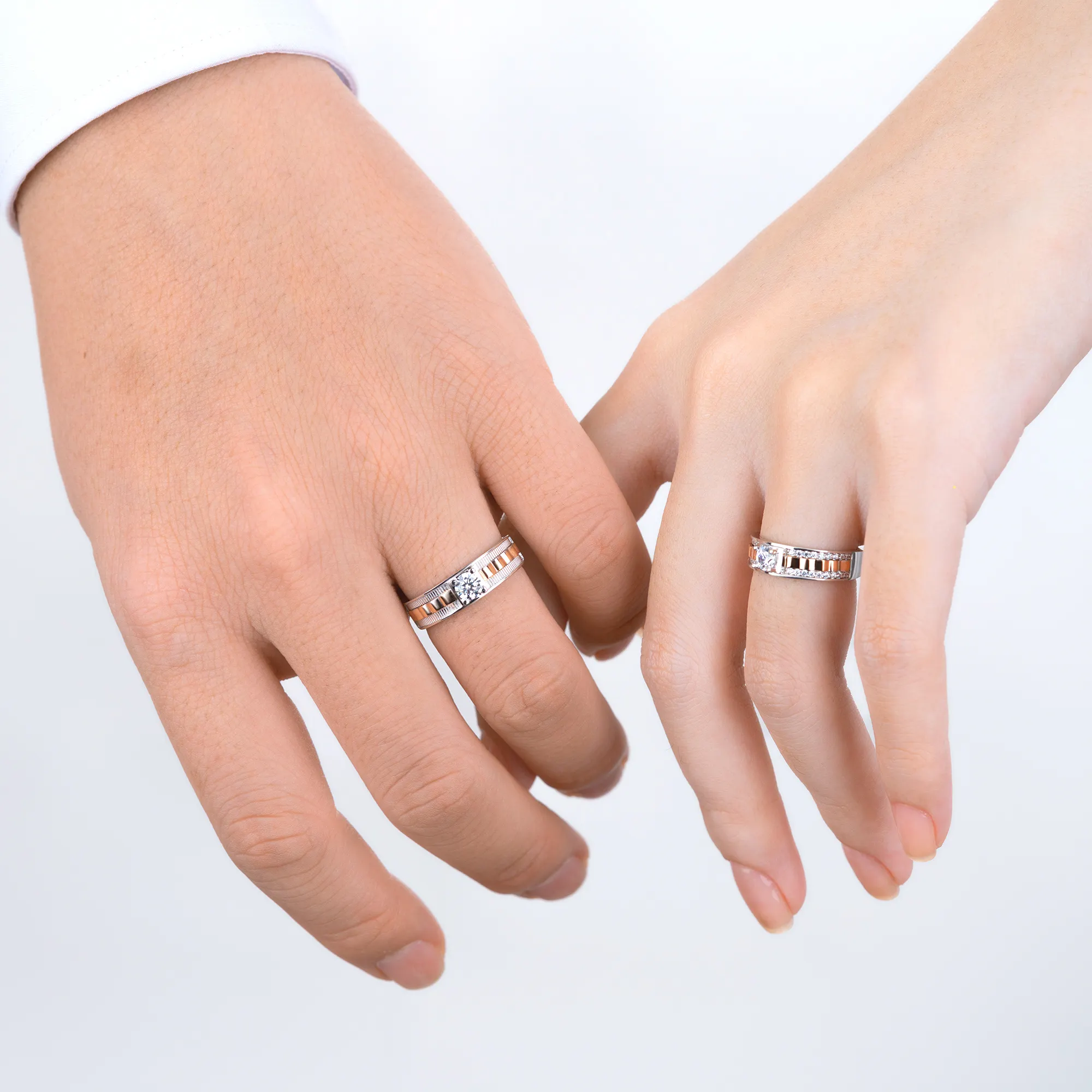 Cặp nhẫn cưới kim cương NCC3005 6