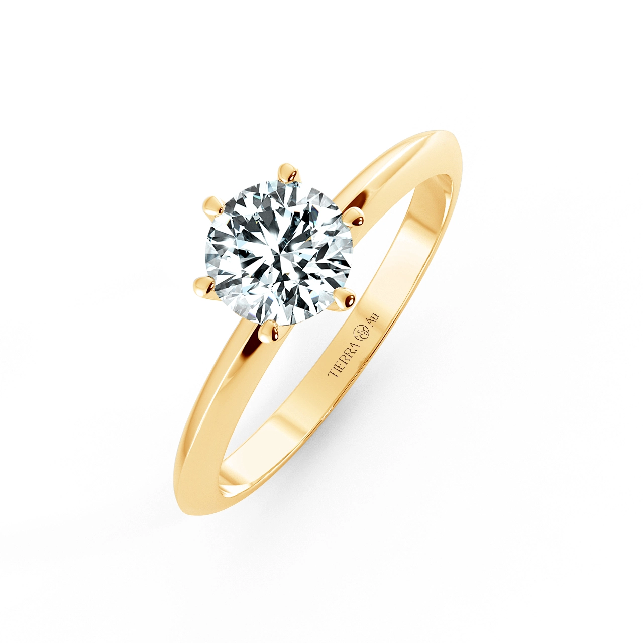Six Prongs Solitaire Classic Engagement Ring NCH1102 3