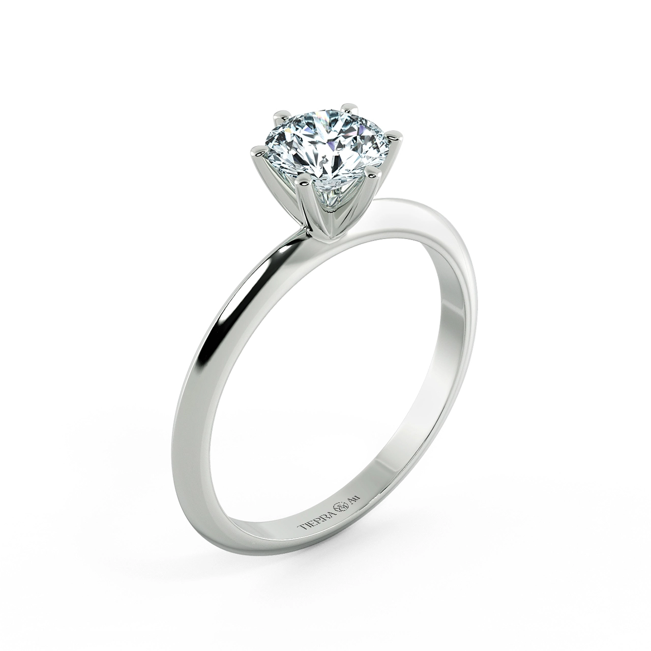 Six Prongs Solitaire Classic Engagement Ring NCH1102 4