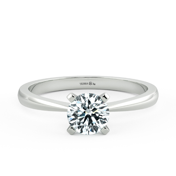 Four Prongs Solitaire Peg-head Engagement Ring NCH1103 1