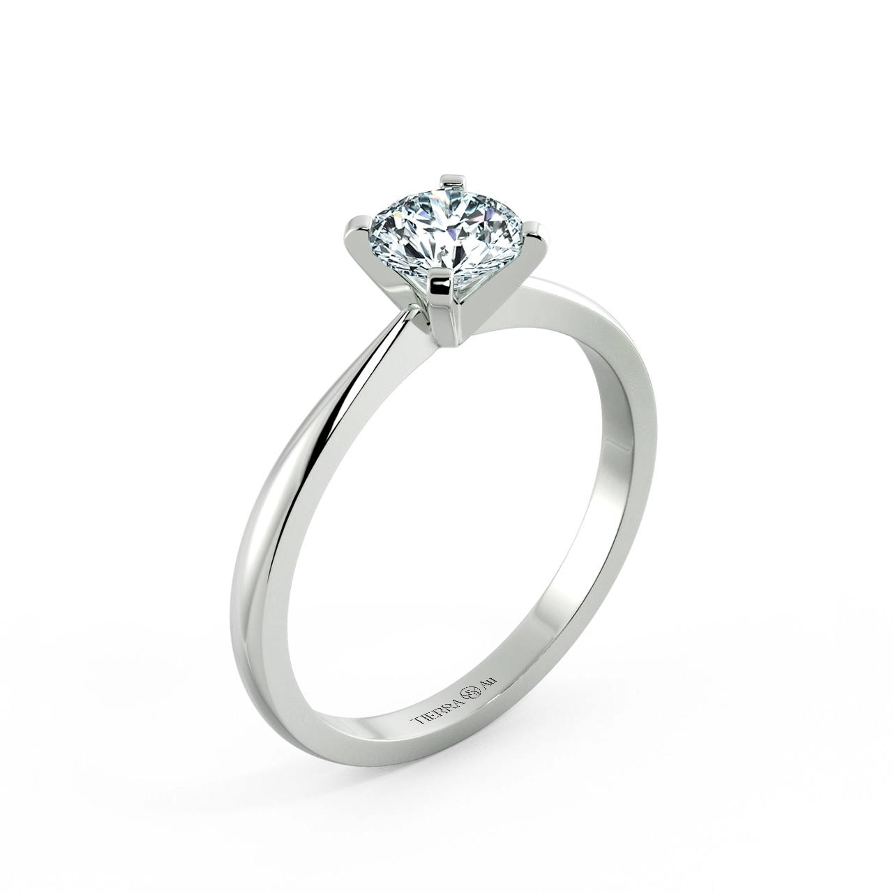 Four Prongs Solitaire Peg-head Engagement Ring NCH1103 4
