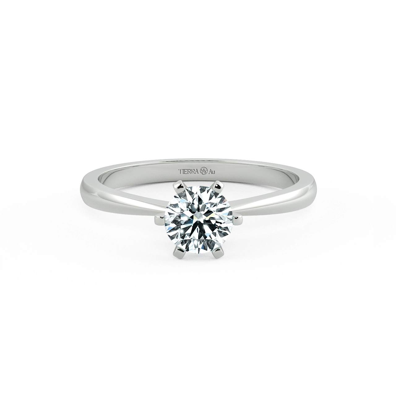 Four Prongs Solitaire Peg-head Engagement Ring NCH1104 1