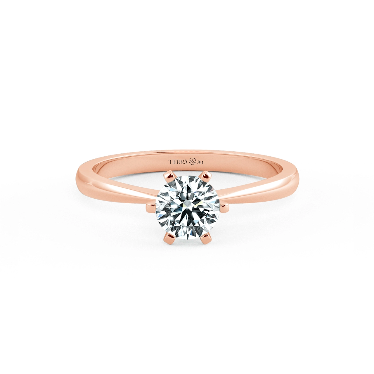 Four Prongs Solitaire Peg-head Engagement Ring NCH1104 1