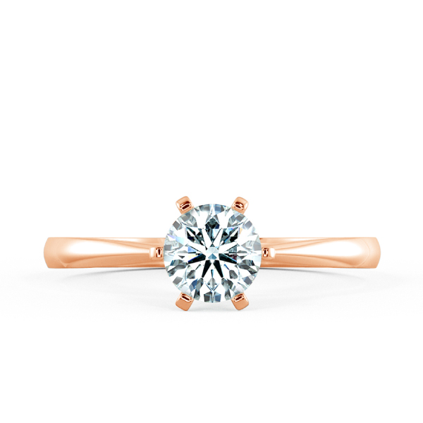 Four Prongs Solitaire Peg-head Engagement Ring NCH1104 2