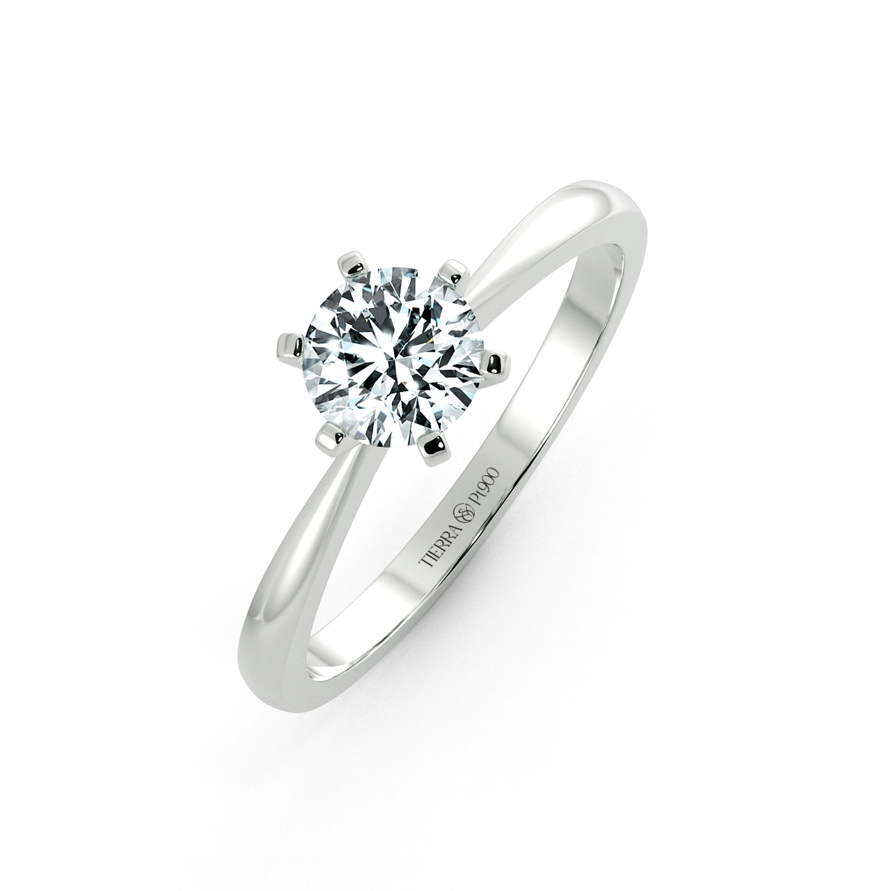 Four Prongs Solitaire Peg-head Engagement Ring NCH1104 3