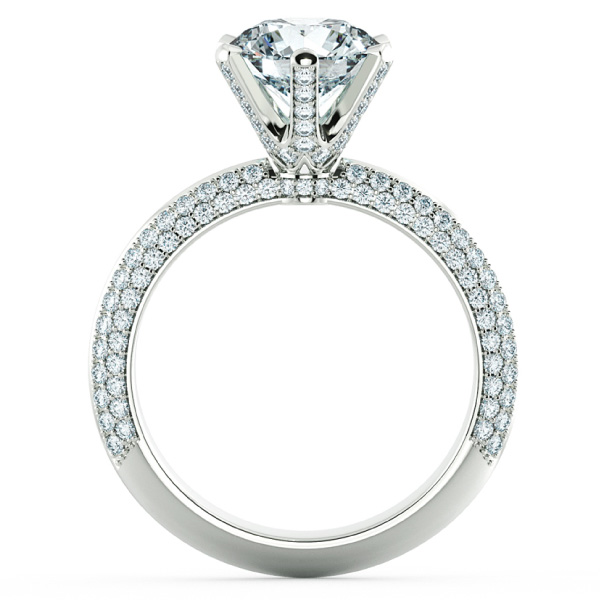 Nhẫn kim cương Tiffany full tấm ở đai & chấu NKC1201 5
