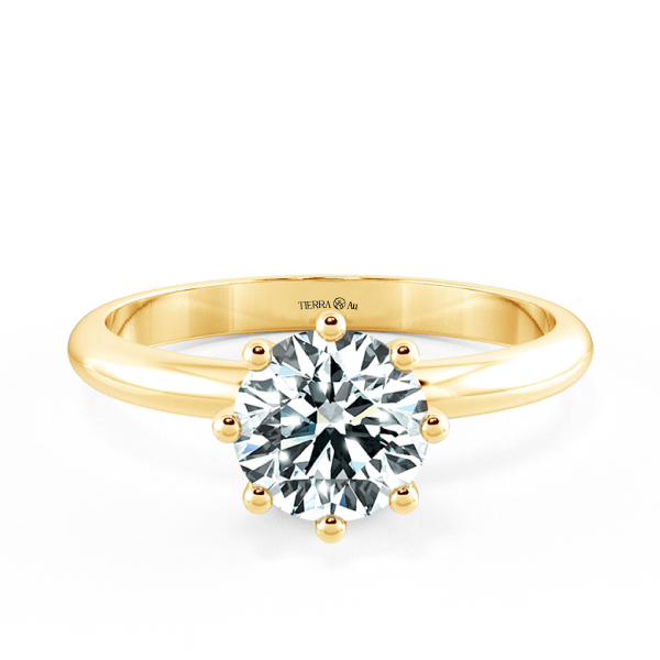 Nhẫn cầu hôn kim cương Solitaire có vòng tag NCH1301 1