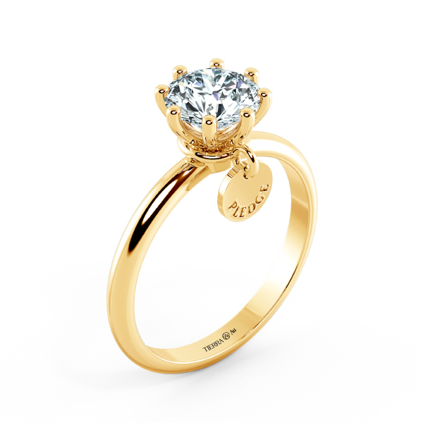Nhẫn cầu hôn kim cương Solitaire có vòng tag NCH1301 4