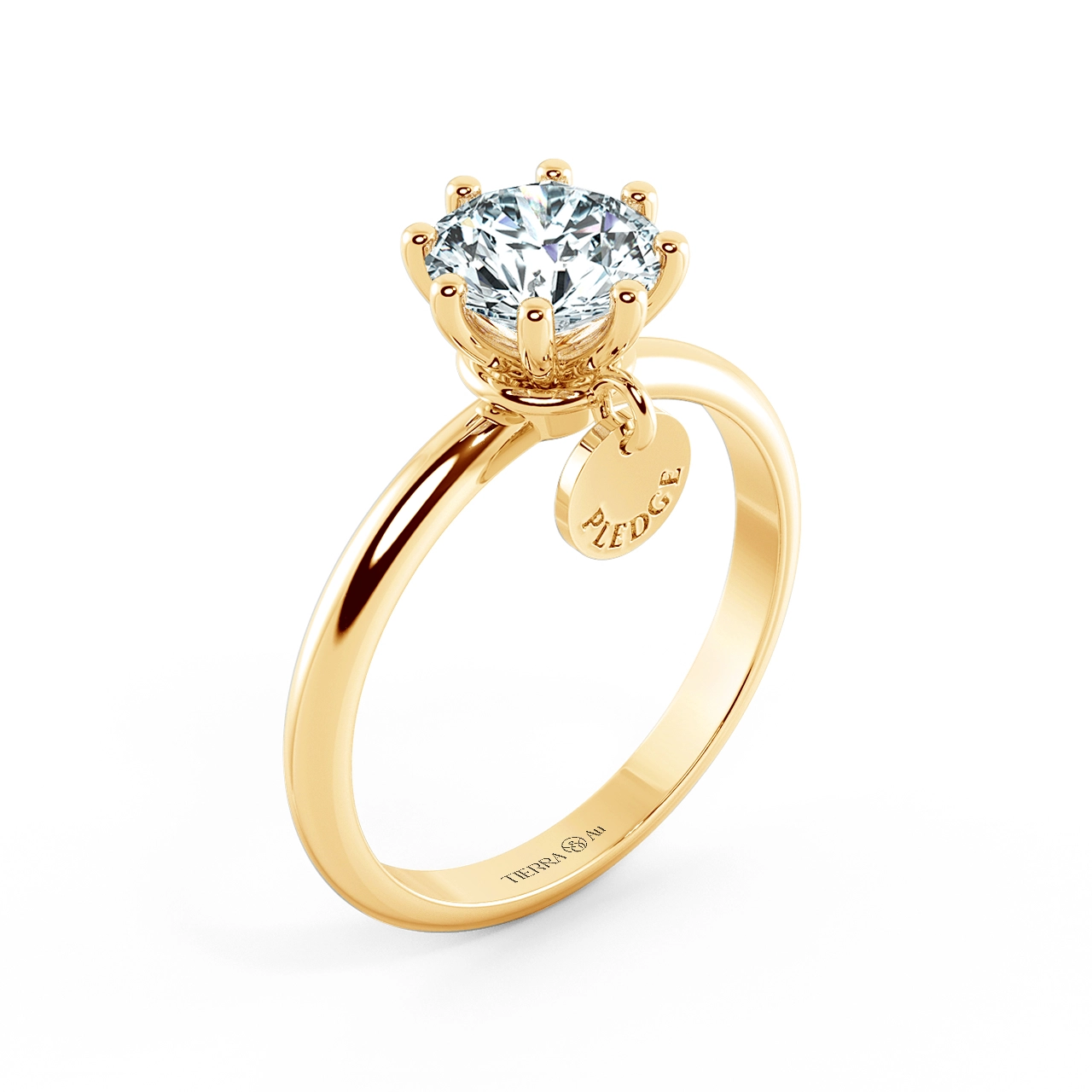Solitaire Engagement Ring with Tag NCH1301 4