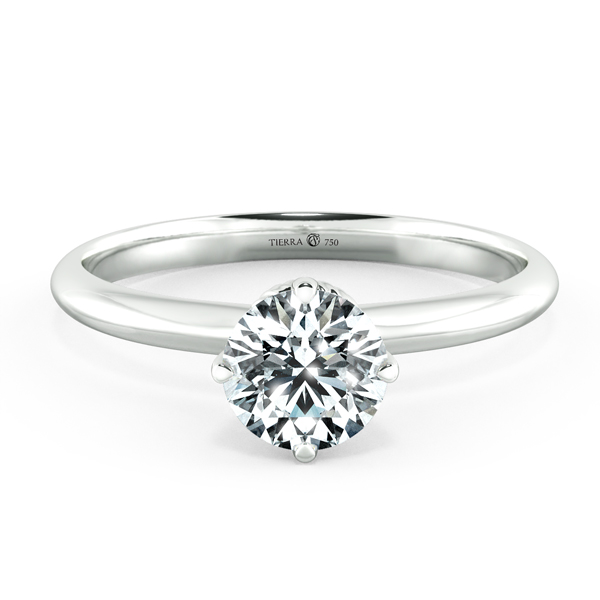 Solitaire Engagement Ring with Shiny Neck NCH1302 1