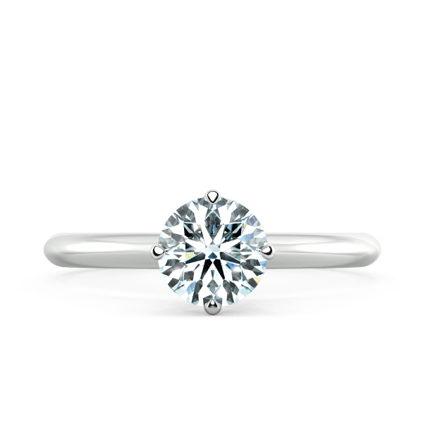 Solitaire Engagement Ring with Shiny Neck NCH1302 2