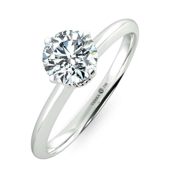 Solitaire Engagement Ring with Shiny Neck NCH1302 3