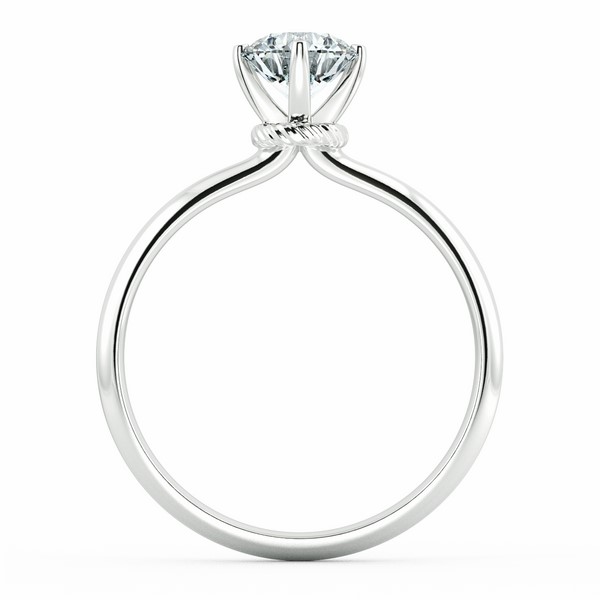 Solitaire Engagement Ring with Shiny Neck NCH1302 5