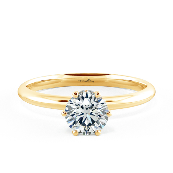 Nhẫn cầu hôn kim cương Solitaire trơn có vòng cổ xoàn NCH1303 1