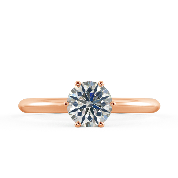 Nhẫn cầu hôn kim cương Solitaire trơn có vòng cổ xoàn NCH1303 2