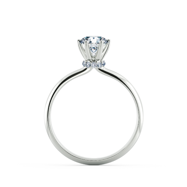 Nhẫn cầu hôn kim cương Solitaire trơn có vòng cổ xoàn NCH1303 5